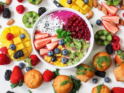 chia seed pudding with fresh fruit