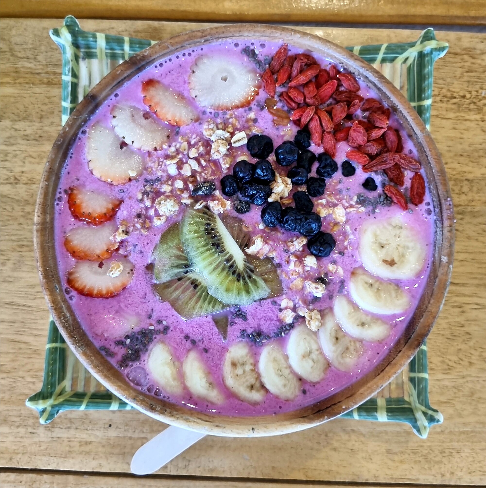 smoothie bowl with mixed berries and nuts