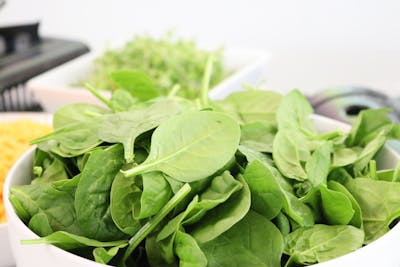 A variety of leafy green vegetables for mental health stress relief and good mood